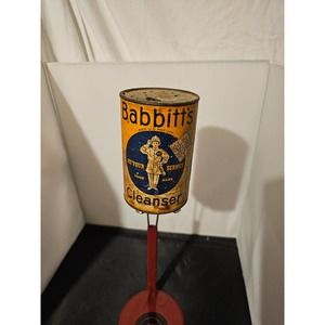BABBITT'S CLEANSER 'At Your Service' Old Container Tin Made in USA